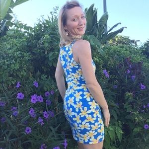 Plumeria bodycon dress M